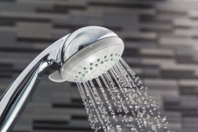 Rain Showerhead in Modern Bathroom